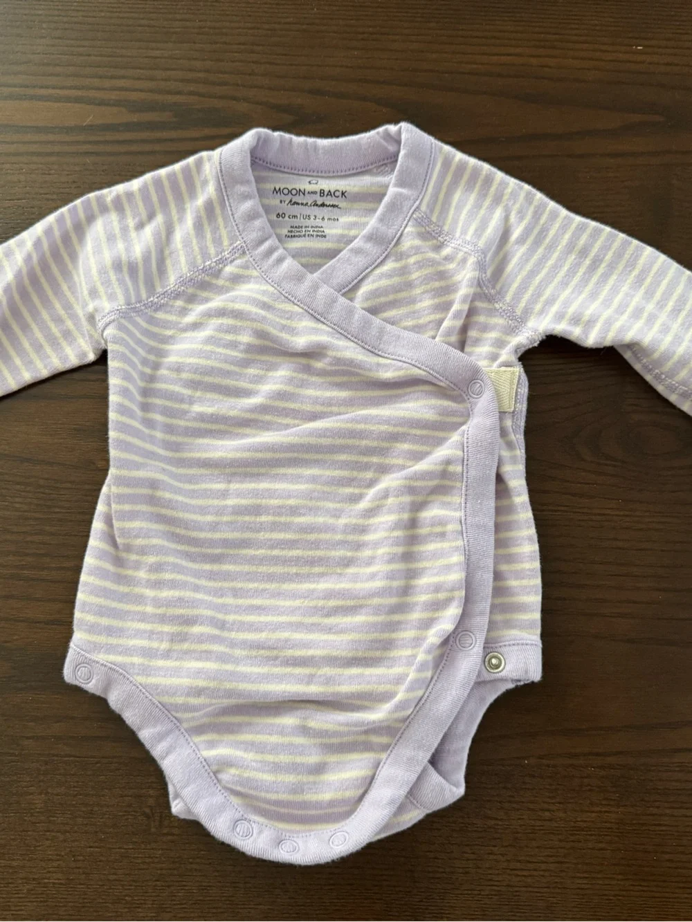 Hanna Anderson Moon and Back long sleeve onesie 3-6 months